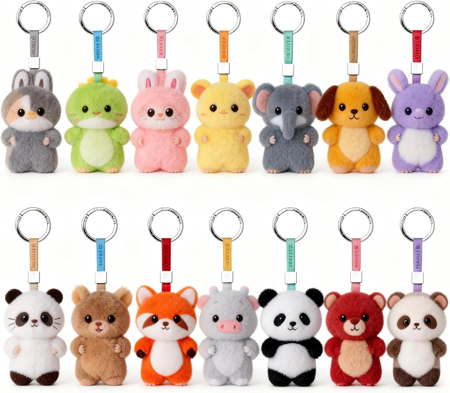 Round Carabiner Clip Bulk 20pcs 1.3 Inch Colorful Circle Carabiner Key Ring Clips Spring O Rings Clips for Bag Charm Keychain Lanyard Crochet Plush Toys (Multicolor, 1.3 Inch) image 4