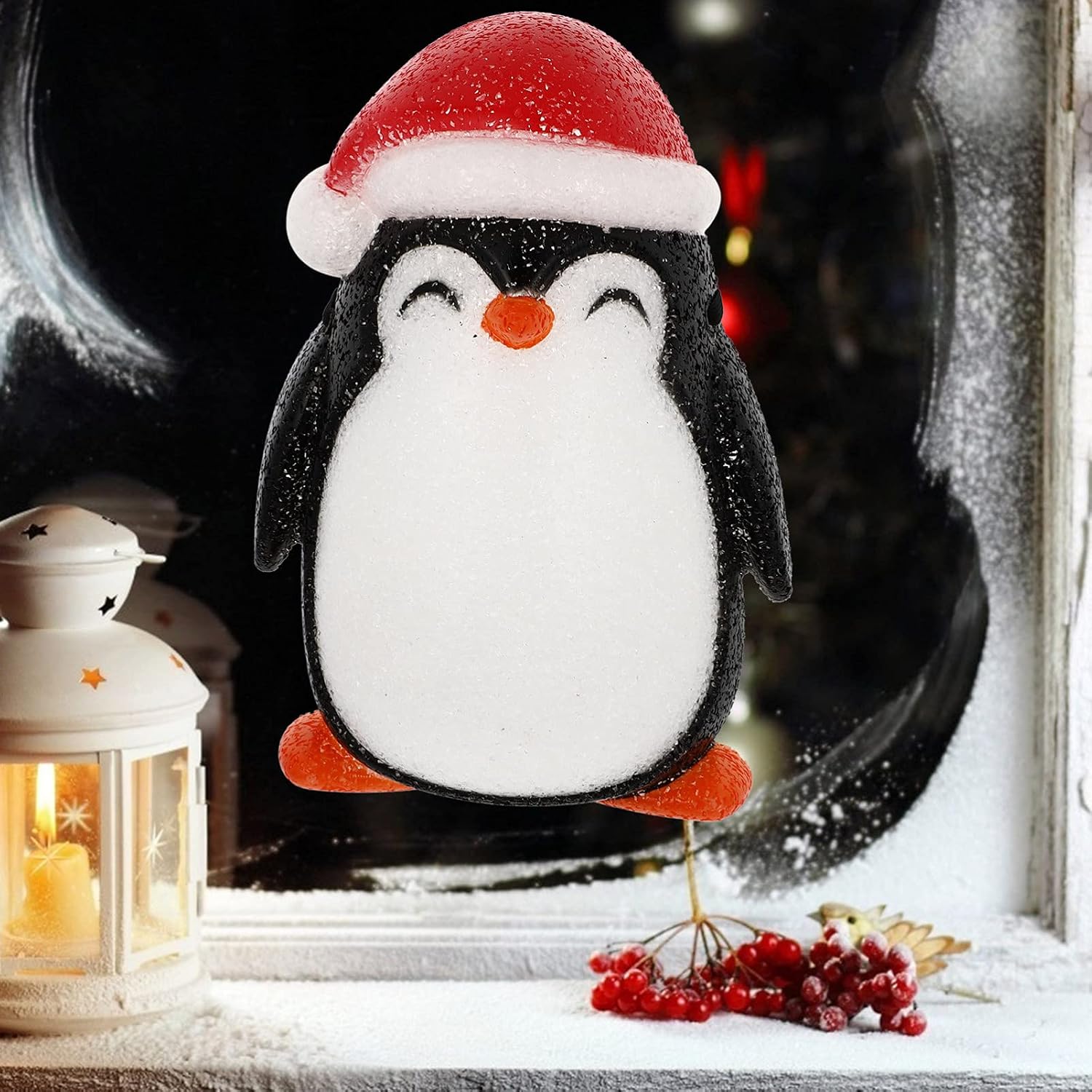 Uonlytech Christmas Porch Light Cover Penguin Light Cover Holiday Decorative Lamp Shade for Porch Lights Garage Lights Large Light Fixtures Christmas Outdoor Decor - Image 3