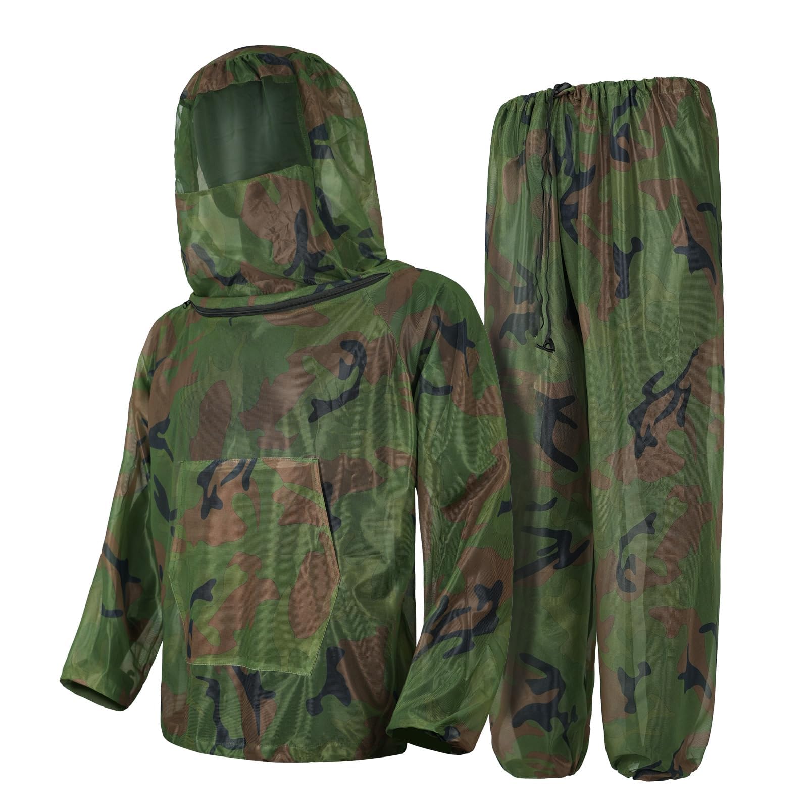LOOGU Mosquito Suits, Net Bug Pants & Jacket Hood Sets - Ultra-fine Mesh - With Fishing, Hiking, Camping and Gardening