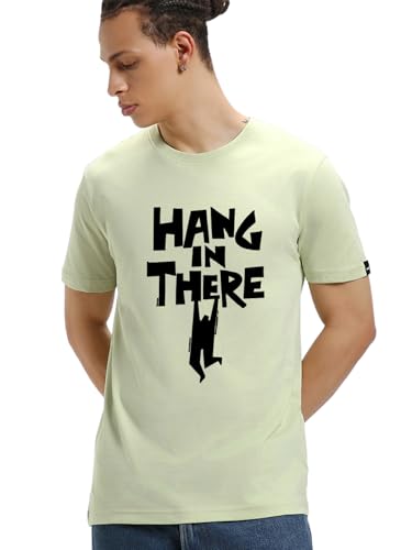 T-shirt homme manches mi-longues en coton avec motif graphique élégant