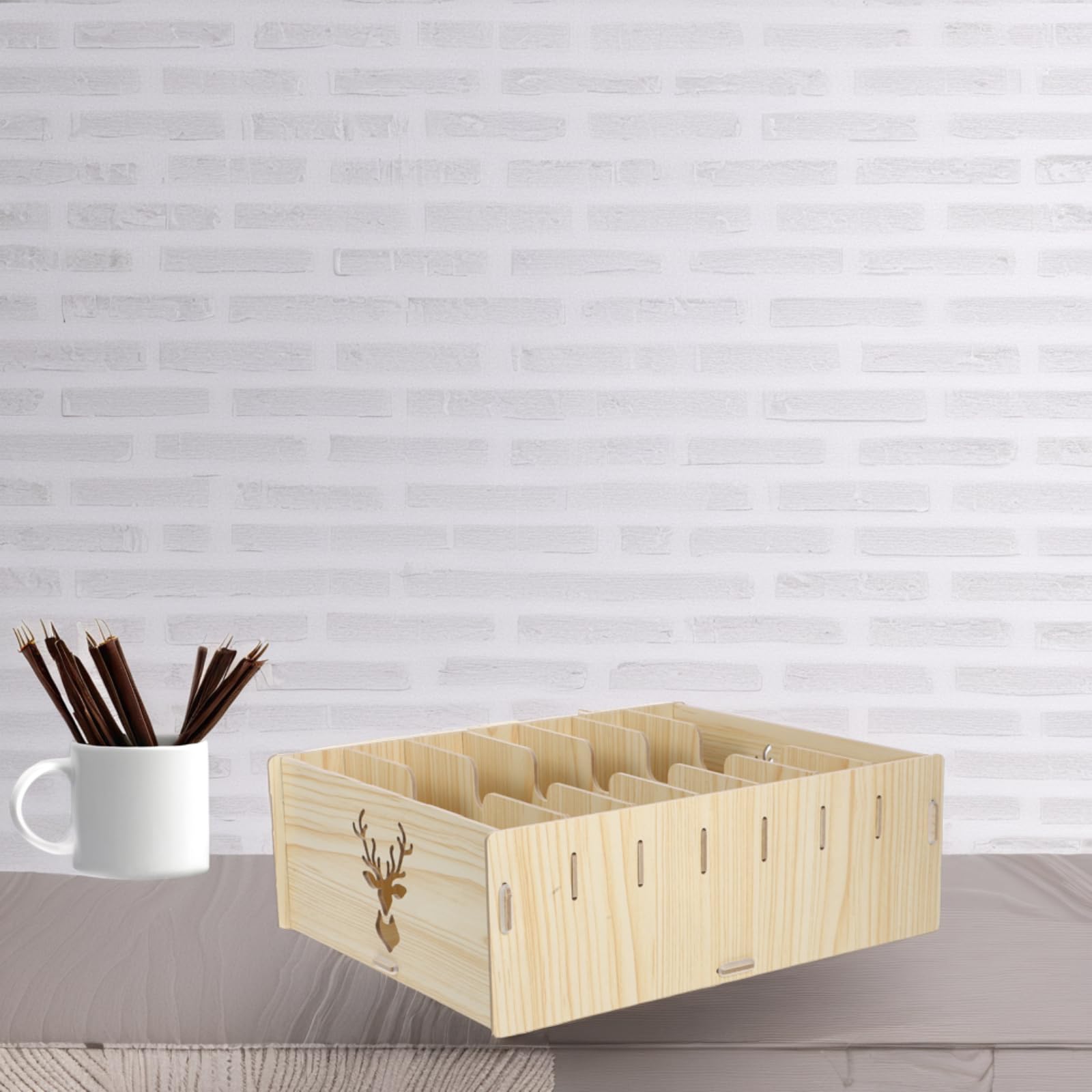 SOIMISS Organizador de Escritorio de Madera para Recibos, Facturas y Correo