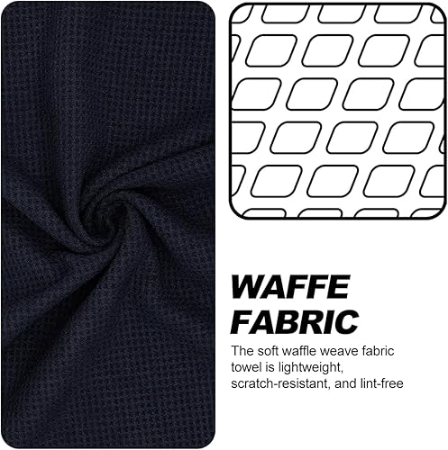 Miniatura 5 de Toalla de golf magnética, diseño de gofre de microfibra con clip, imán de fuerza industrial para un fuerte agarre a bolsas de golf, carritos y palos