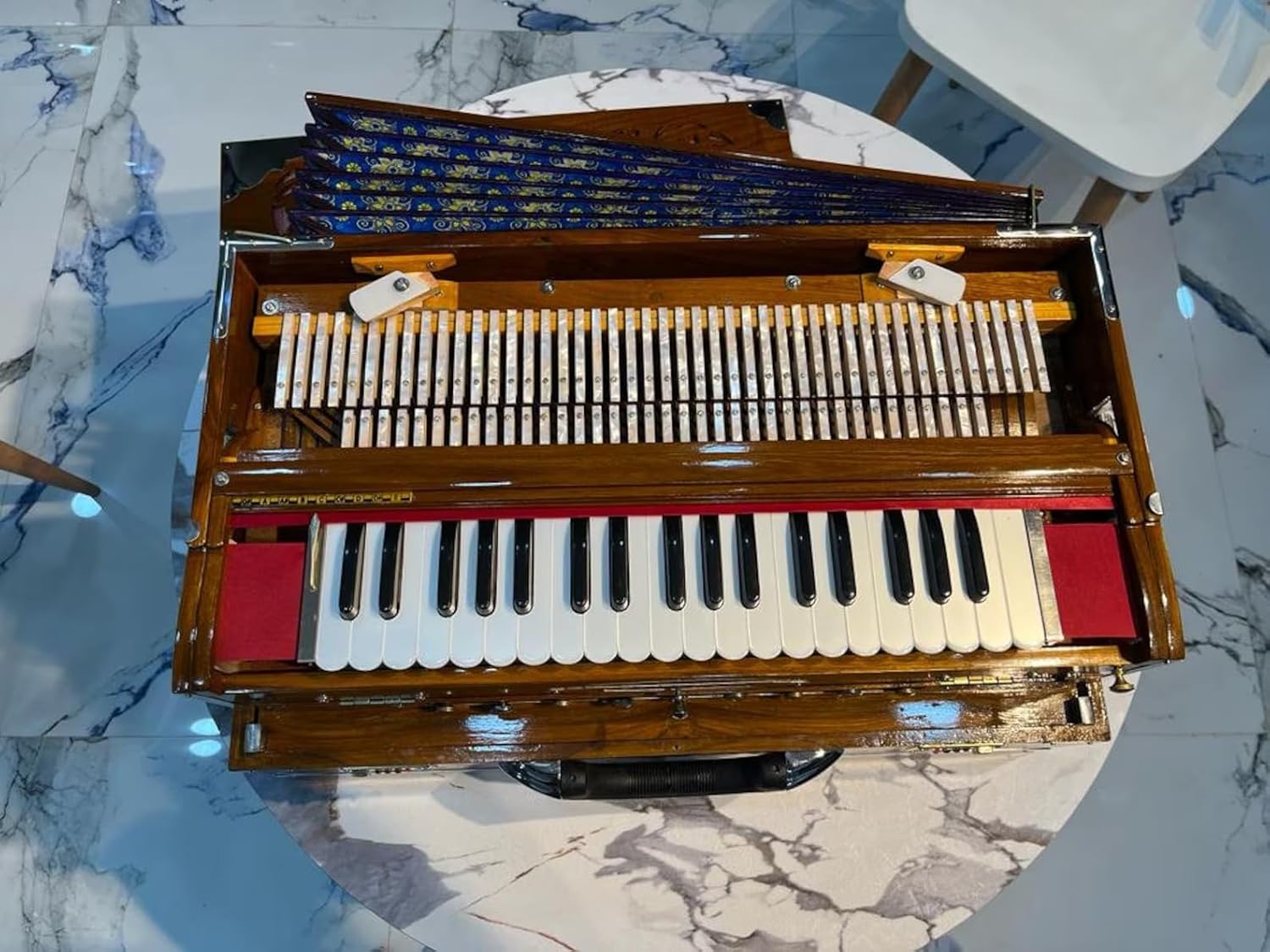 NamasteHimalayas Professional 3- Reed, 9-Scale Changer, 3.75 Octave, Harmonium – Premium Finish, Best for Yoga, Kirtan, Sound Healing Therapy, Meditation, Events, Concerts