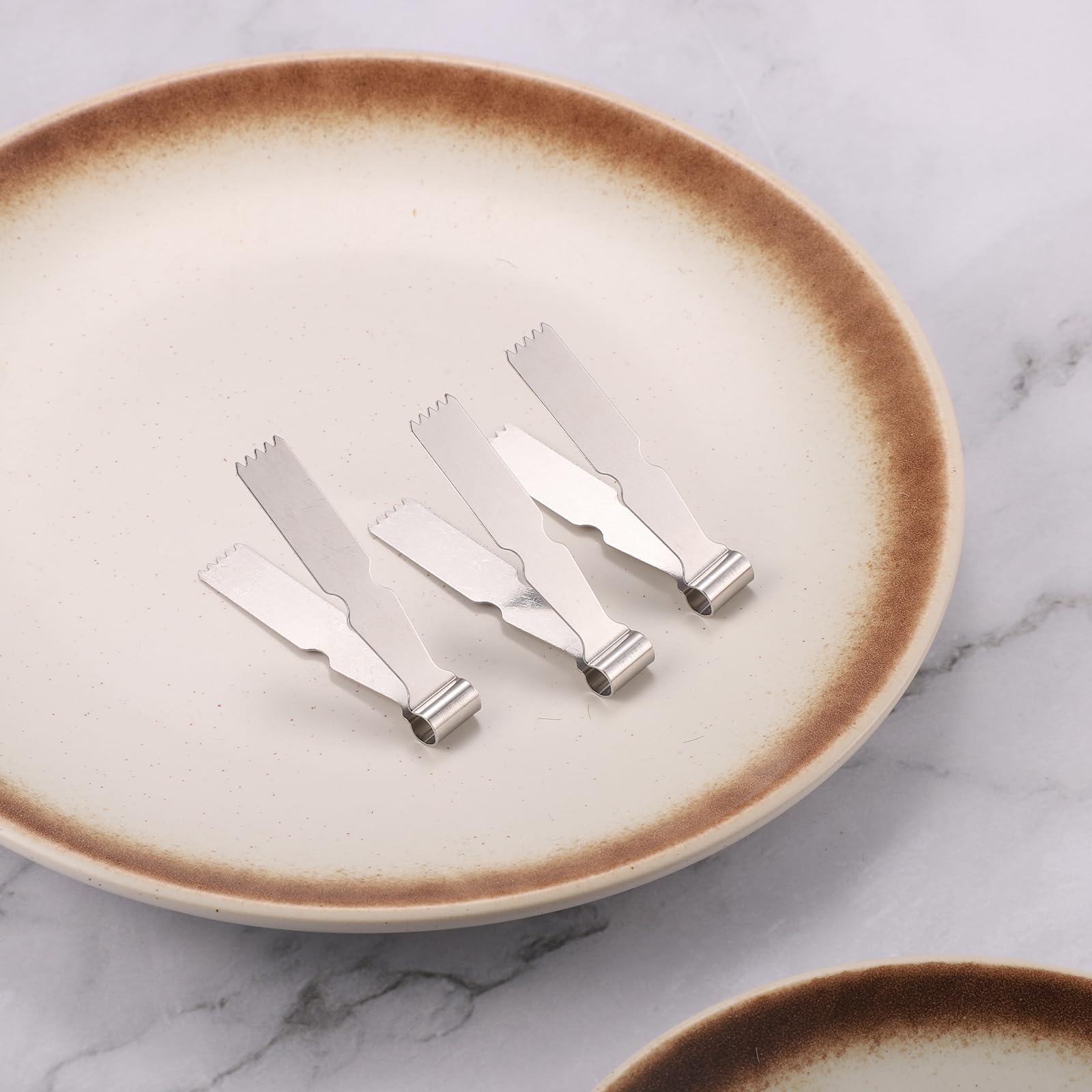 Clip Decorativa Per Cibo A Forma Di Noce In Acciaio Inox - Argento, Per Torte, Dessert E Pasticceria - 4