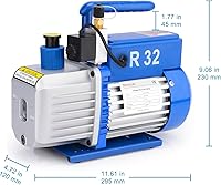 Vista 2 de stonylab Bomba de vacío, bomba de aceite de vacío de paletas rotativas de dos etapas con función R32 a prueba de explosiones, vacío definitivo