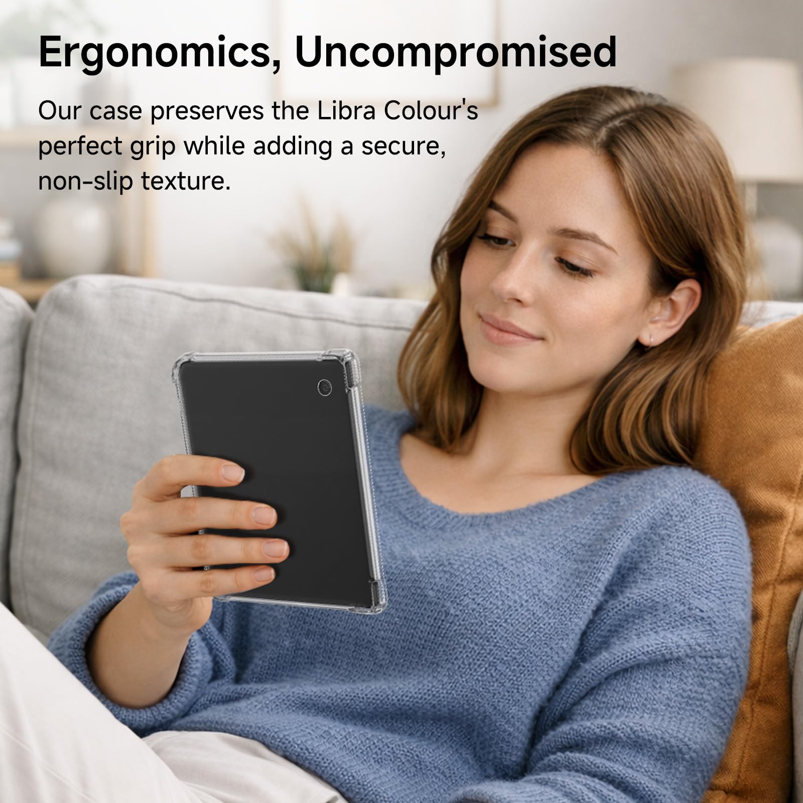 Case for Kobo Libra Colour eReader 7", Crystal Clear Cover with Reinforced Corners & Anti-Yellowing | Lightweight TPU Shell for Scratch & Shock Protection | Showcase Your Style (Transparent) - 5