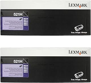 52D1H00 (LEX-521H) Toner, 25000 Page-Yield, Black, Sold as 2 Each