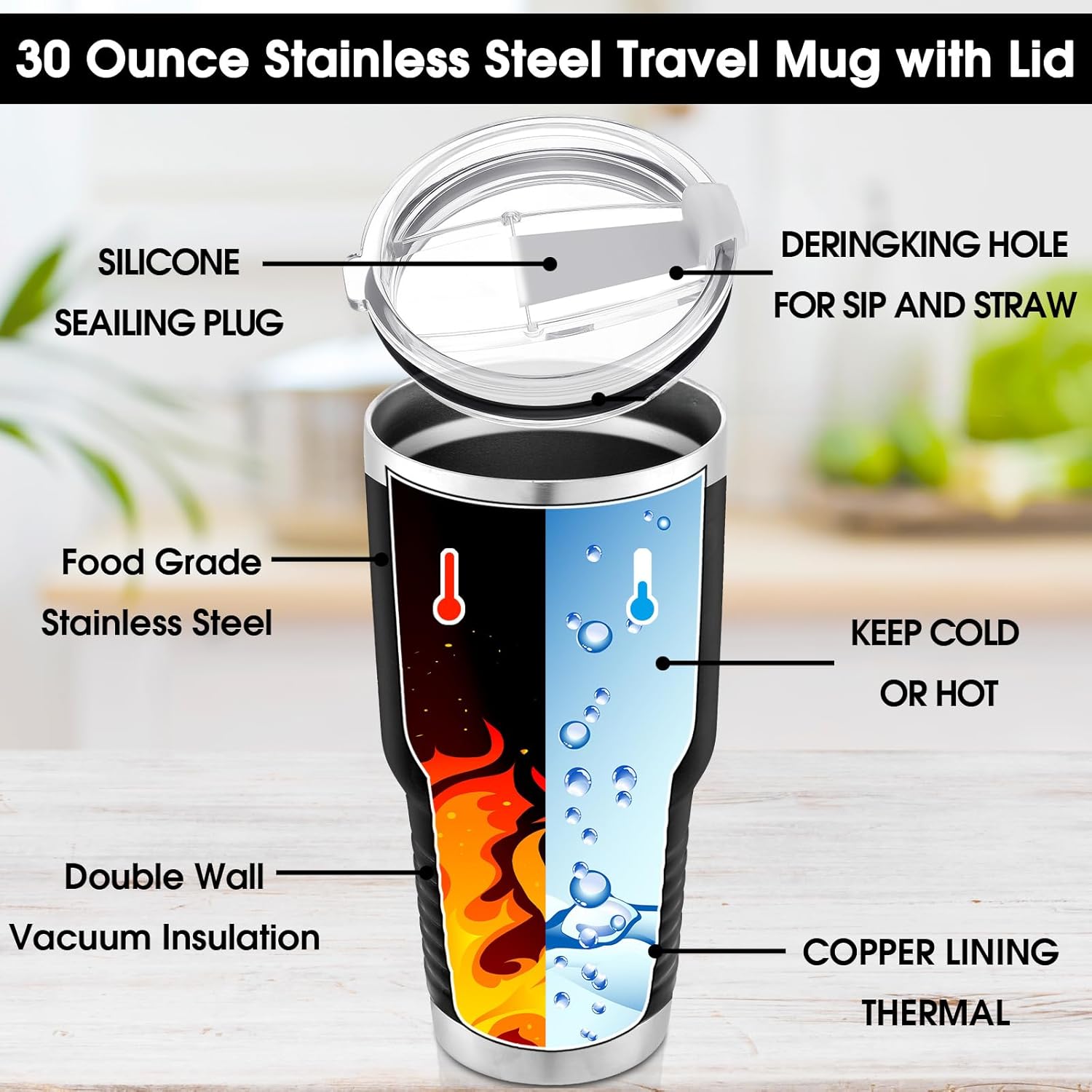 Eaasty Coach Gifts for Men Includes 30 oz Best Coach Mug and Whistle Stainless Steel Travel Tumbler with Lid for Men Women(Silver,6 Pcs)
