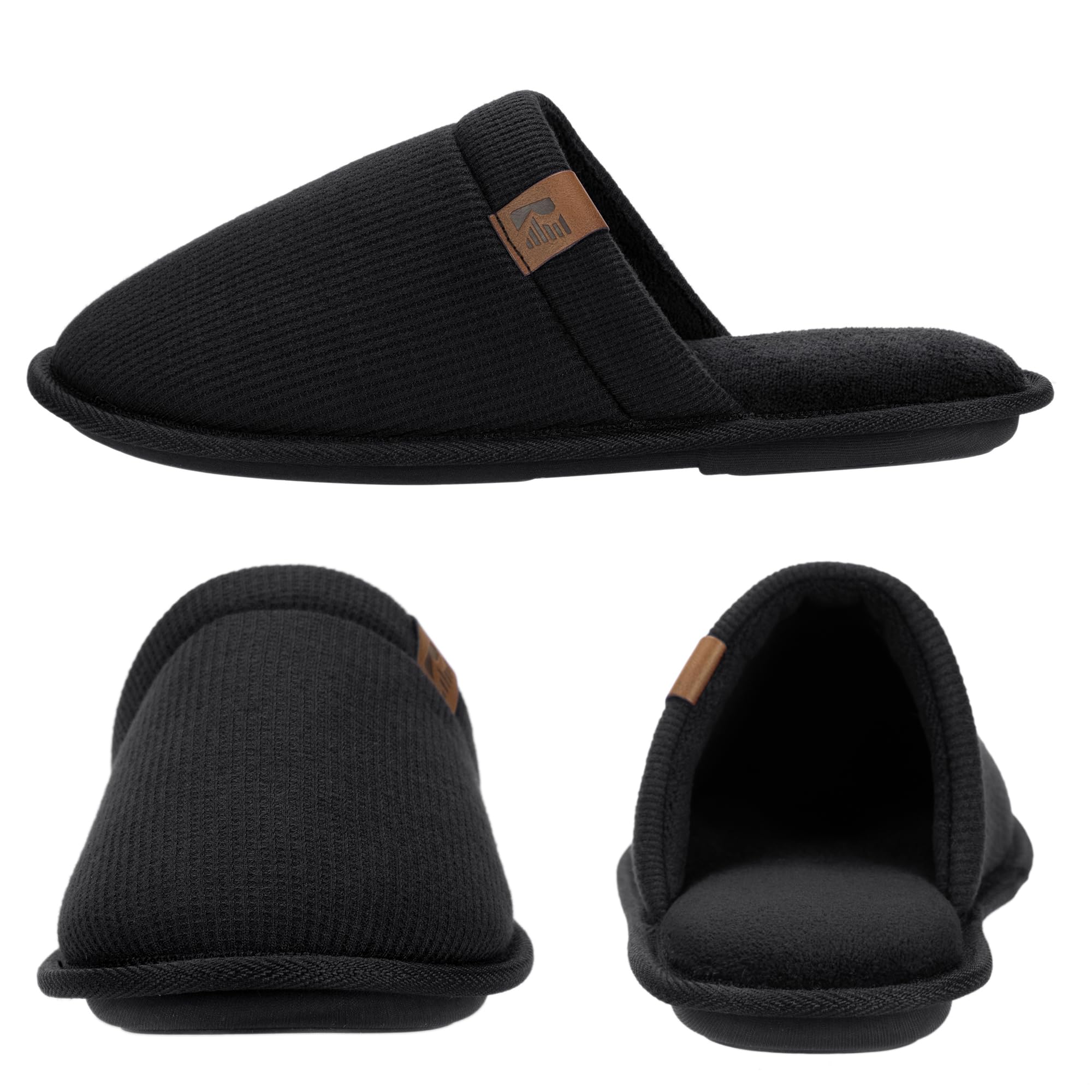 RockDove Pantofole Uomo LiteStep in tessuto waffle con memory foam e suola antiscivolo