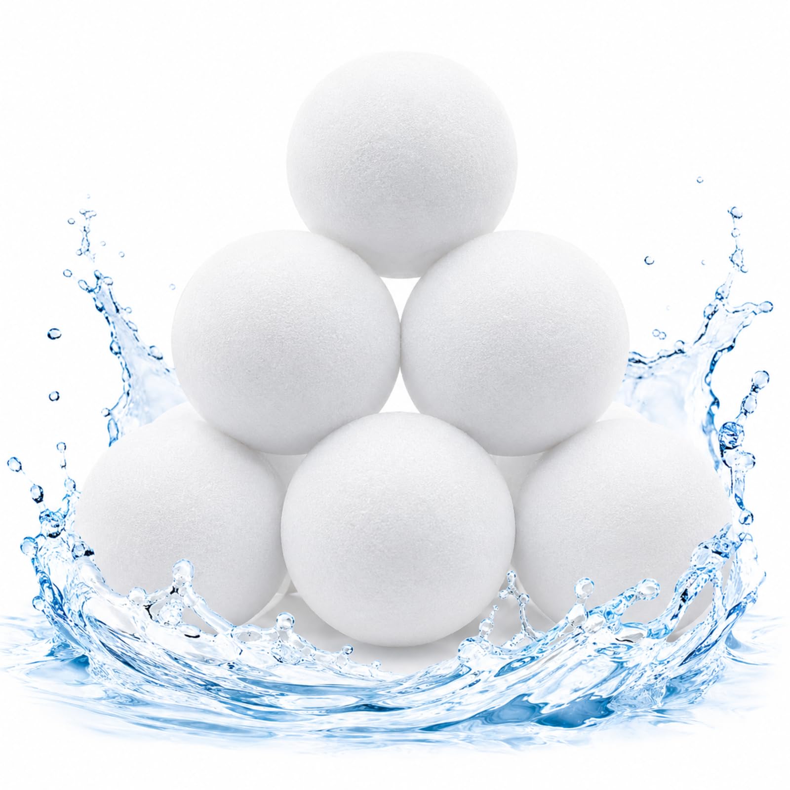 5Pcs Reusable Water Sponge Balls, Pool Filter Balls, Hot Tub Scum Absorber, Scum Balls for Swimming Pool Cleaning