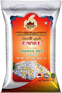 SHRILALMAHAL Empire Premium Basmati Rice, 10 lbs - Extra Long Grain, Aged 2+ Years, Aromatic Flavor