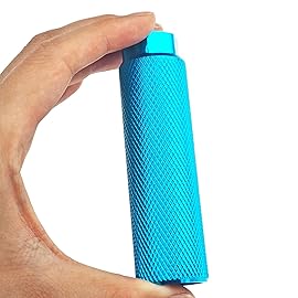 Zelerdo 2 Pairs Aluminum Alloy Bike Pegs for Mountain Bike Cycling Rear Stunt Pegs Fit 3/8 inch Axles (Pure Black and Sky blue, 100x28 mm)