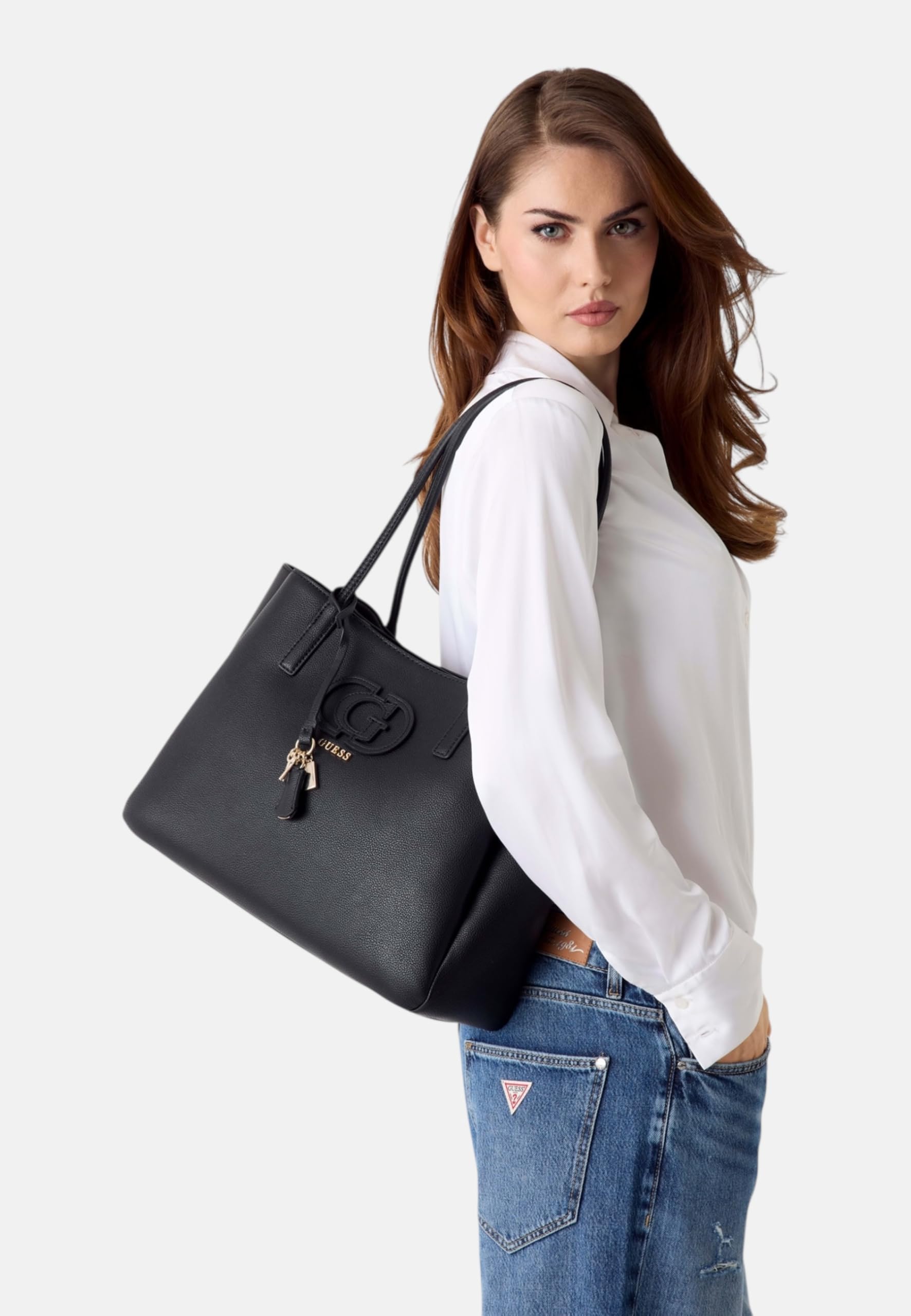 GUESS Isola Multi Comp Tote BLA - BLACK One Size