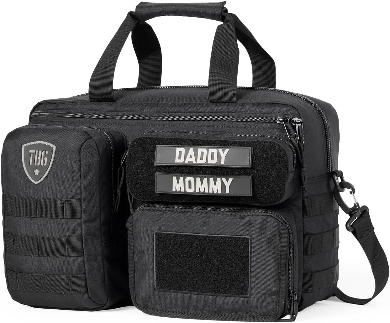 4th Gen Tactical Diaper Bag for Dads w/Included Changing Mat, Stroller Straps