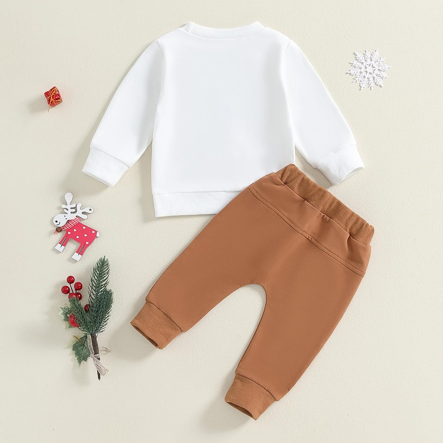 Toddler Baby Boy Girl Christmas Outfits Print Long Sleeve Tops Jogger Pants Sets Infant Xmas Fall Winter Clothes - Image 6
