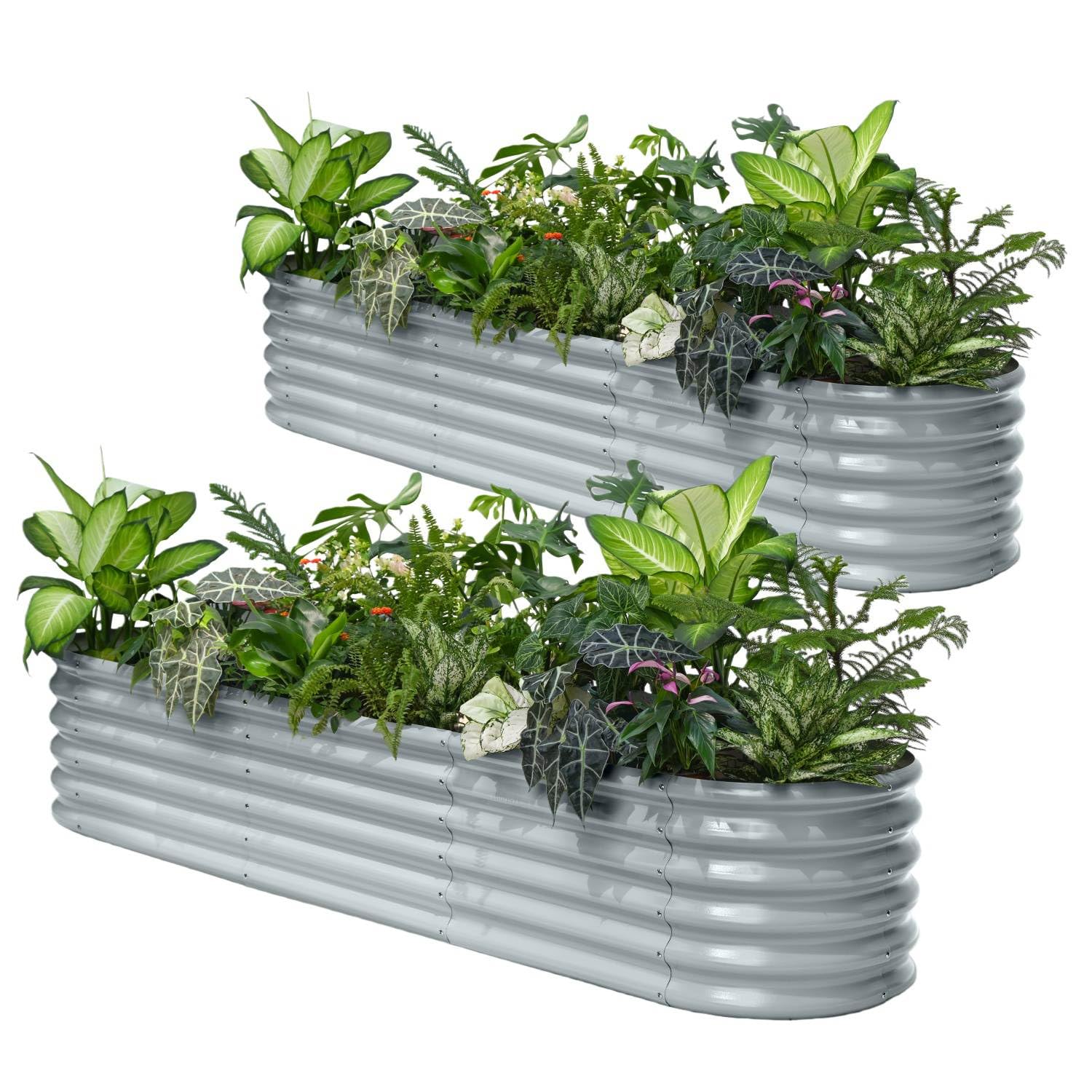 Galvanized Raised Garden Bed - 18" Tall -22