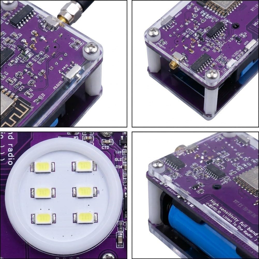 SSB Vollband Radio Handheld für dsp Chip 2500mAh SSB Vollband(Transparent) | Einseitenband SSB, volles Band 157kHz-30MHz, hochsensibler für dsp-Chip, 2500mAh für akku, für ota Updates