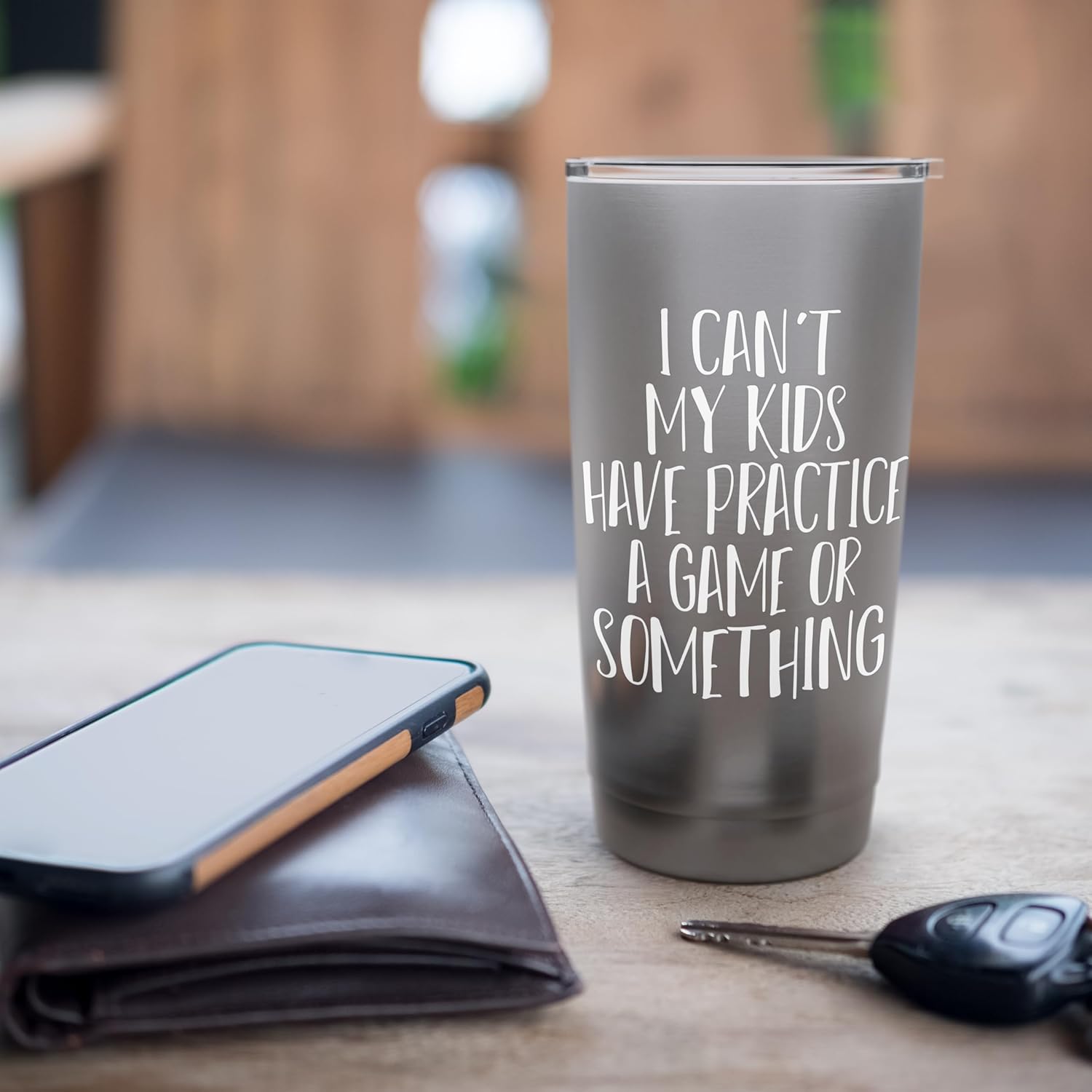 Funny I Can't My Kids Have Practice A Game Or Something Stainless Steel Insulated Tumbler - Image 7