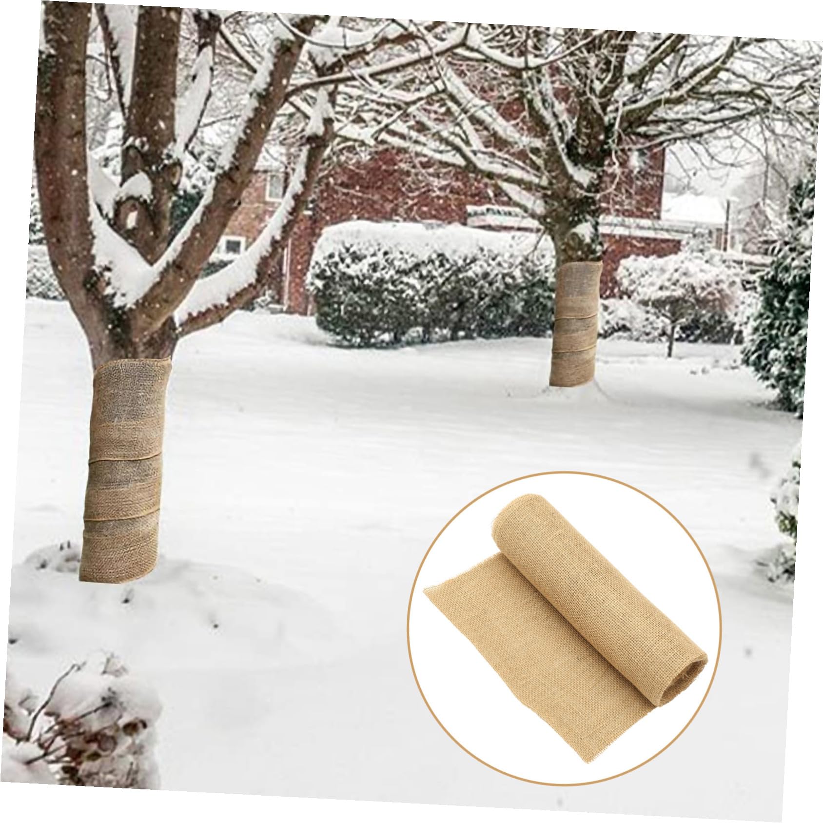 SHINEOFI Protezione Tronco Albero Antigelo Naturale Juta Traspirante Avvolgibile Antivento per Piante Giardino Balcone