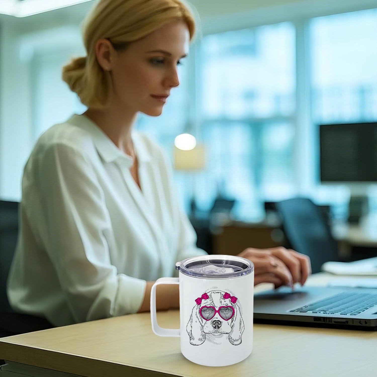 25 Pack 12 oz Sublimation Mugs with Handle and Lid Straw Stainless Steel Blank Tumbler Coffee Mug Double Vacuum Insulation Heat Press Transfer Printing DIY Cups - Image 6