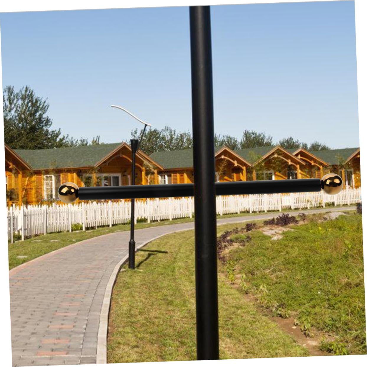 3pcs Lamp Post Arm Handle Replacement Flag Holder for Backyard Light Rest Support for Outdoor Use