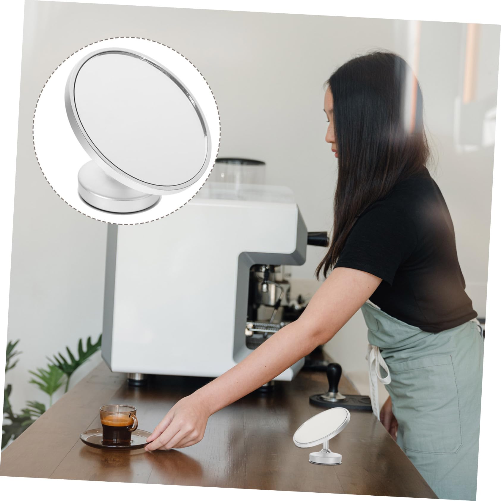 GREENADSCAPE Specchio Per Caffè Espresso Specchio Riflettente Per Osservazione Flusso Caffè Regolabile Visualizzazione
