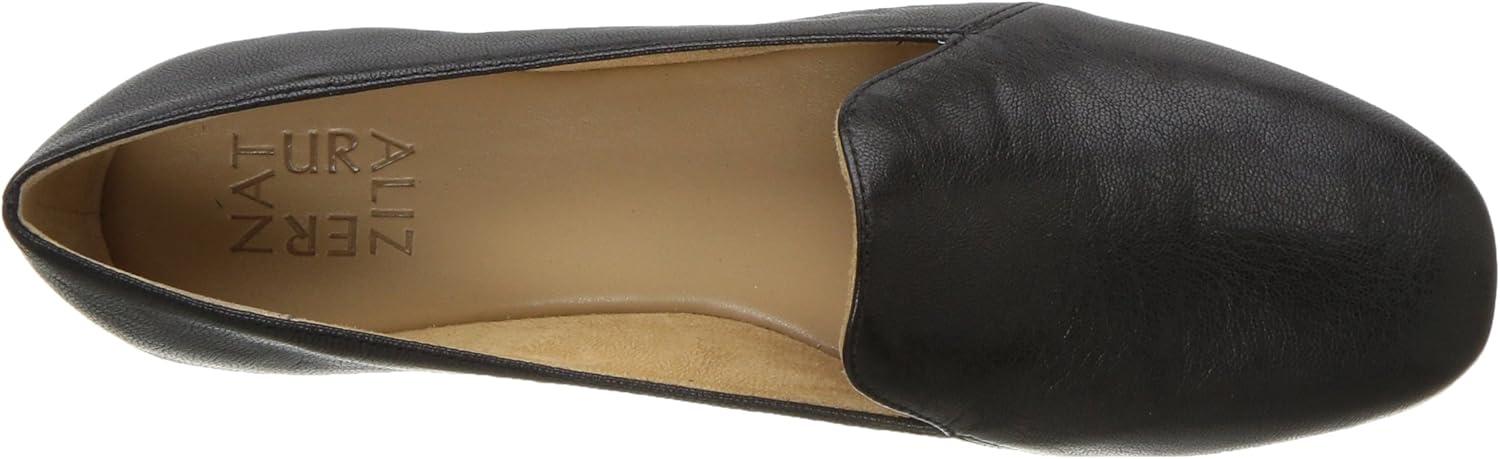 Naturalizer Women's Emiline Slip-on Loafer 5 Tumble Leather Black
