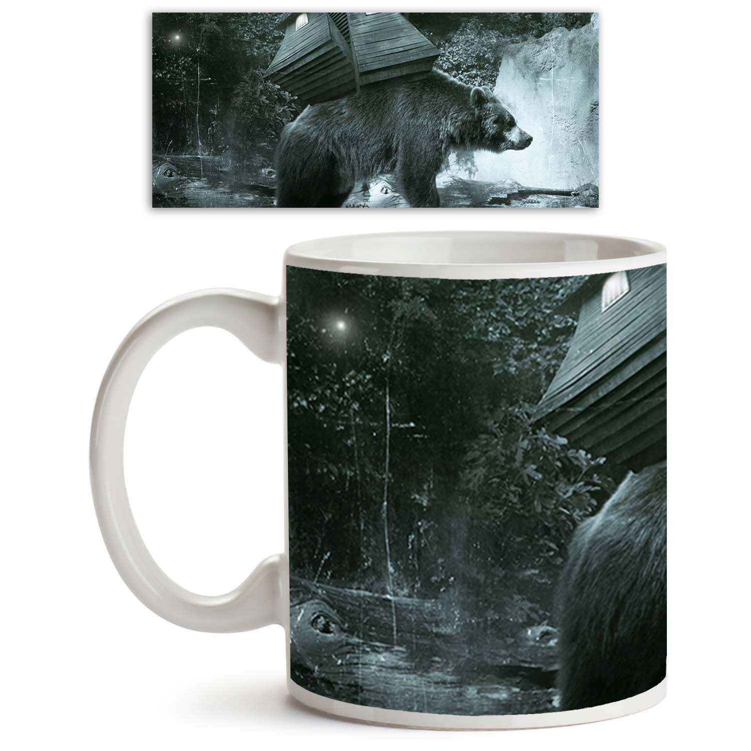 Buy ArtzFolio Brown Bear Carrying On His Back A Sort of Ballast Ceramic