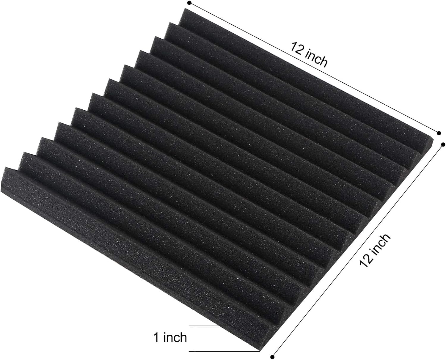 60 Stück Akustikschaum Akustikschaumstoff Matten Schaumstoff Fliesen Schallschutzmatte Schalldämmende für Wand, Studio, Podcasts, Aufnahmestudios, Büro, Akkustik 30x30x2,5cm (60 Stück)