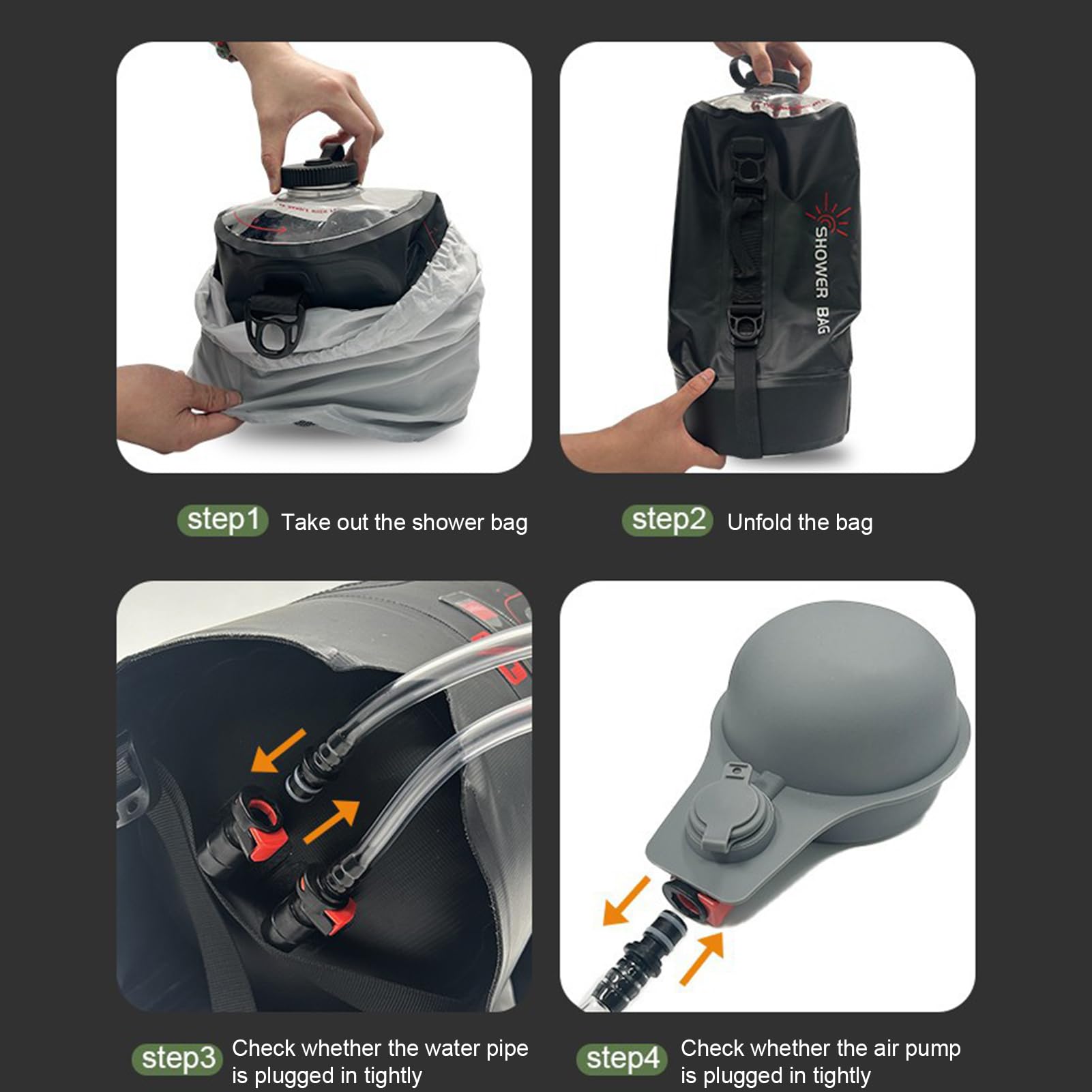 Camping-Duschtasche Tragbare Wanderausrüstung, Werkzeugset, | Faltbare Tasche Tragbare Dusche Für Camping Wanderausrüstung, Strandausflüge, Schwimmen, Reisezubehör, Out