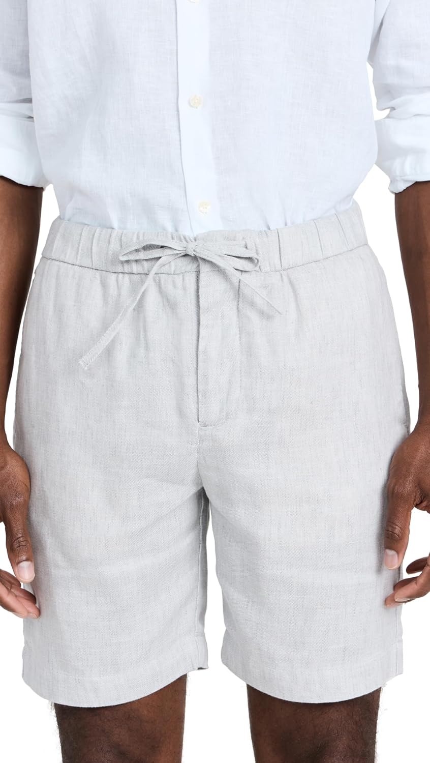 Frescobol Carioca Men's Felipe Linen Shorts 7.5"