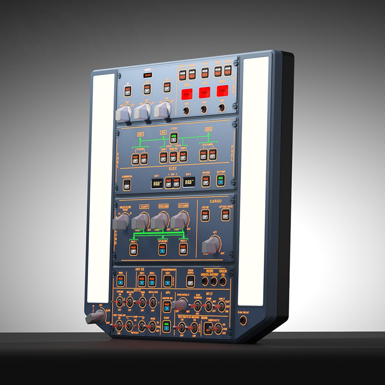 WINGFLEXSIM A320OVH Overheadpanel Flight Simulator Obere Bedienfeld mit IRS- und Beleuchtungsanlagen
