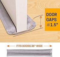 Vista 5 de VISEMAN Tope de Puerta de 36 Pulgadas Bajo la Puerta - Bloqueador de Ruido de Puerta, Tope de Puerta de Doble Cara, Lavable a Máquina