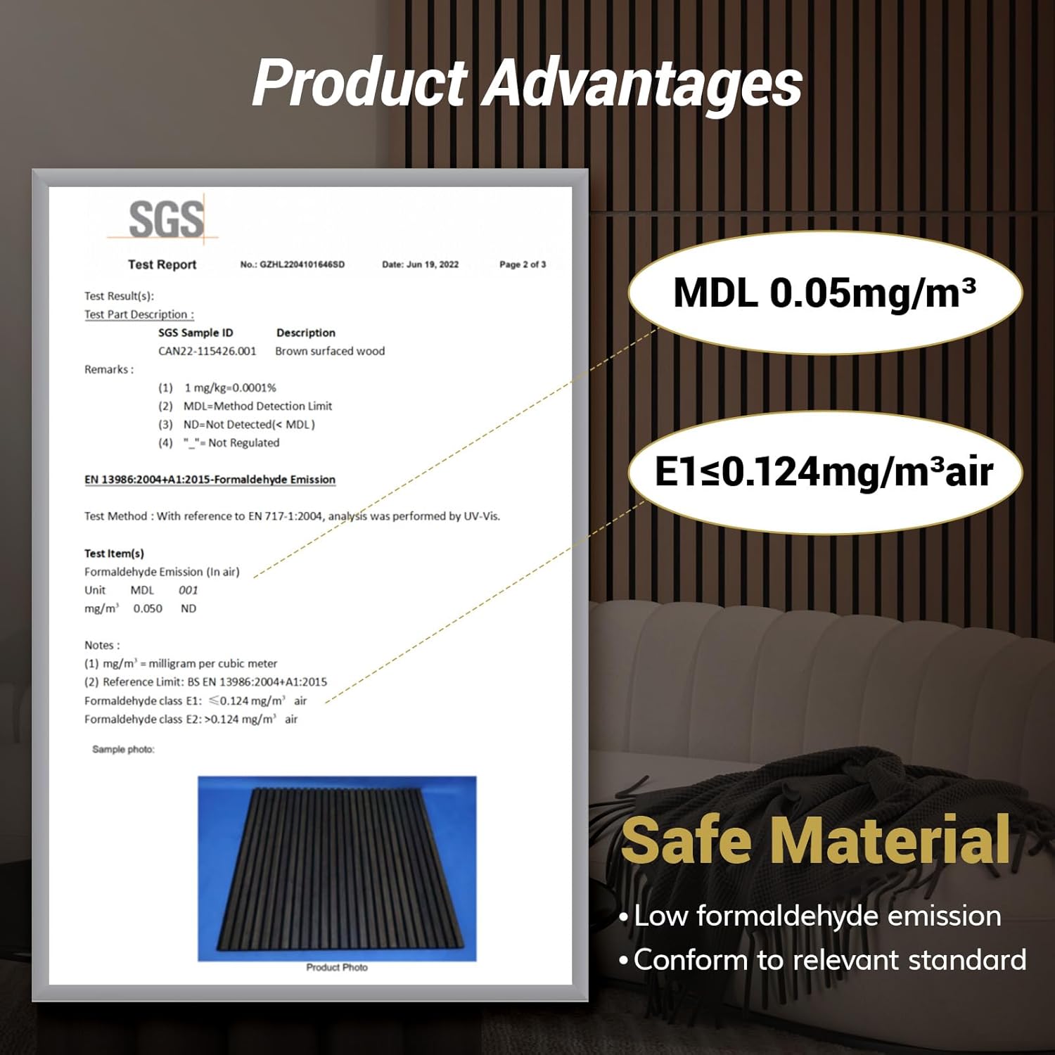 TONOR 4 PCS Wood Slat Panels, 48” x 24” x 0.83” Acoustic Panels for Wall, Decorative 3D Slat Panels for Sound Absorbing, Soundproof Panels for Living Room, Studio, Recording Room, Burly Wood