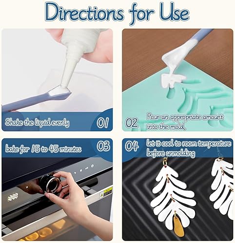 Miniatura 4 de Arcilla de polímero líquido translúcida de 4.2 onzas, arcilla líquida para horno de arcilla polimérica, para entusiastas del bricolaje, educación y
