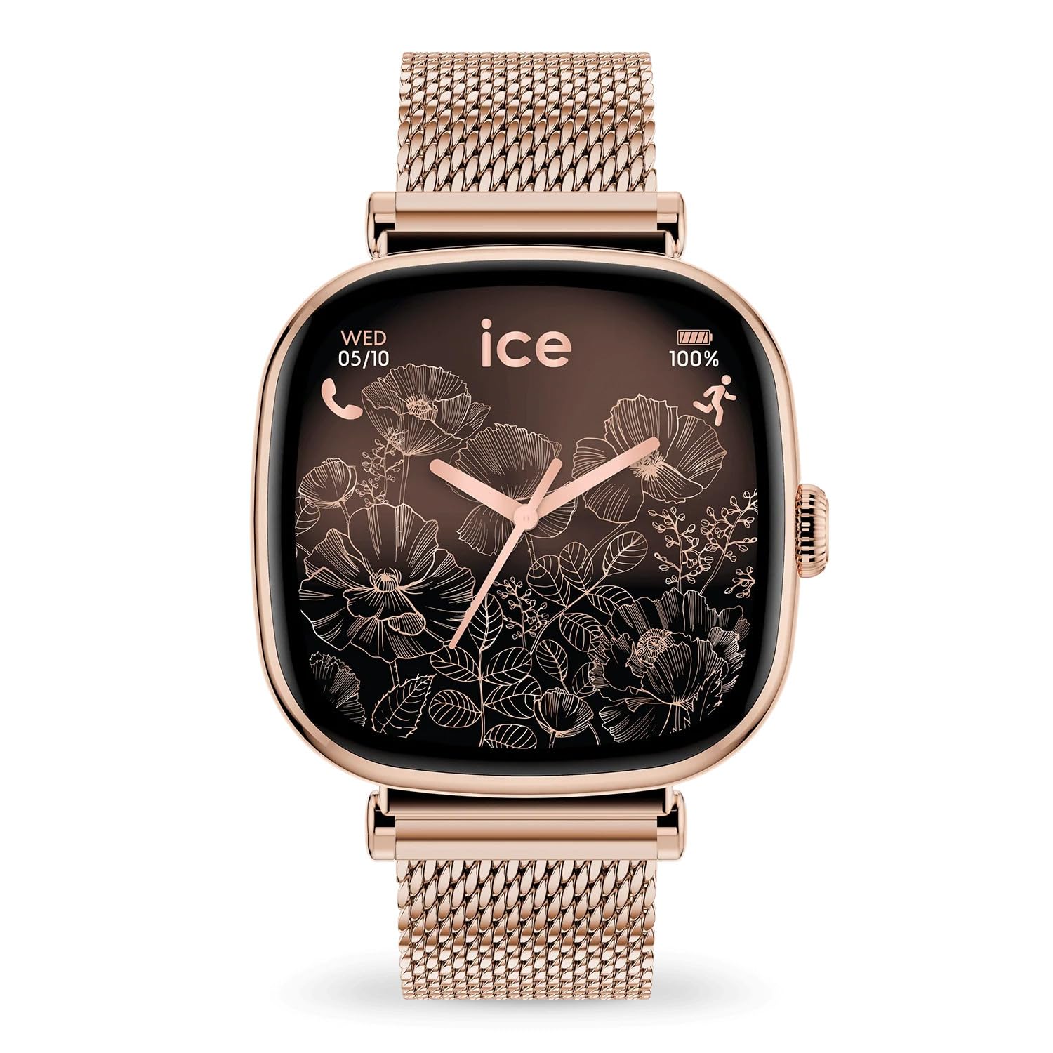 Ice-Watch - ICE smart 2.0 - Orologio connesso quadrato da donna con cinturino in acciaio inossidabile (1,70 pollici)