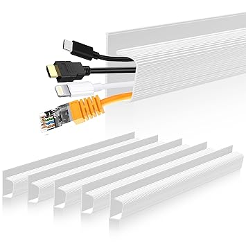 Cable Management Under Desk J Channel - Neat and Easy Cord Organization Solution
