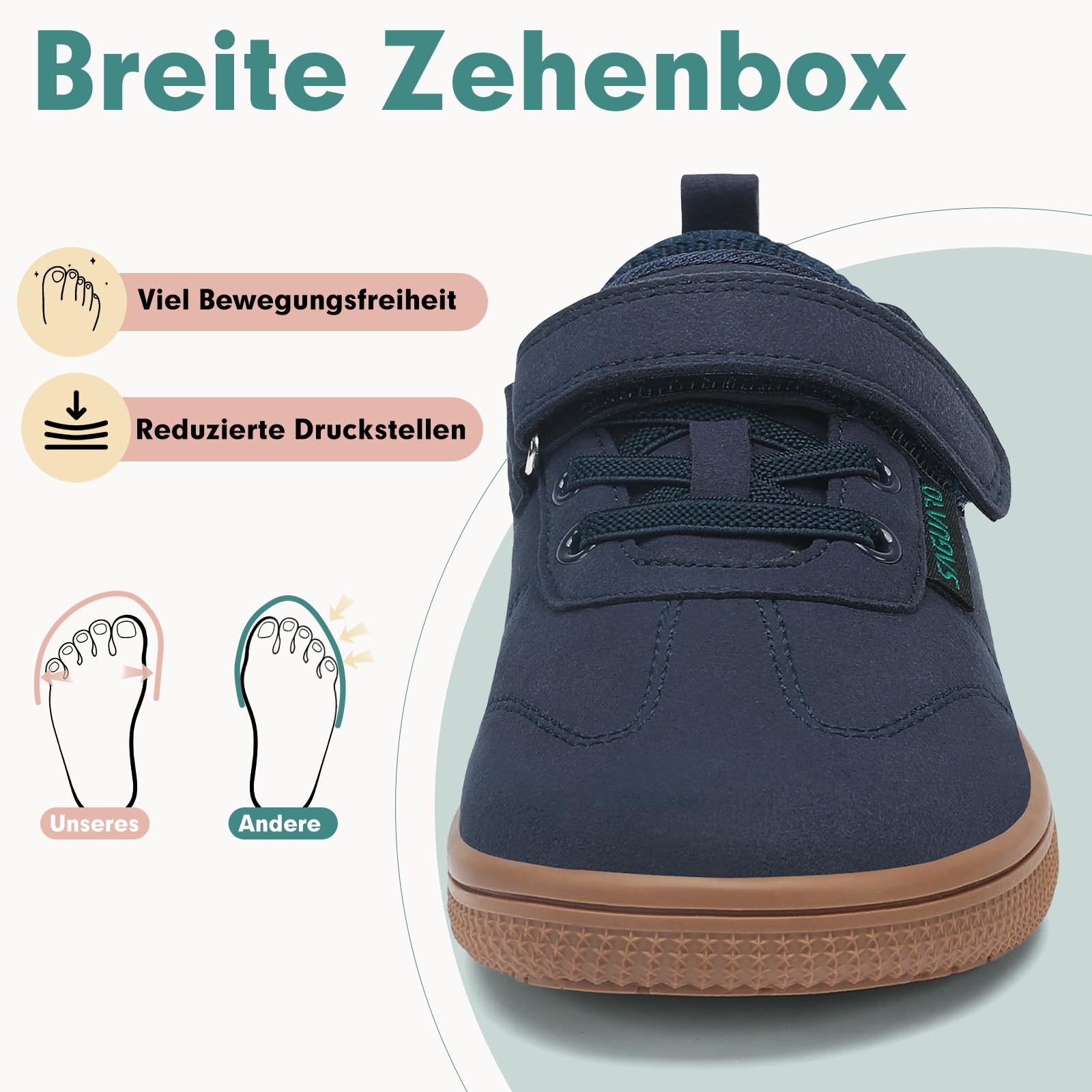 SAGUARO Barfußschuhe Kinder Outdoor Barfuß Sneaker Breite Hausschuhe Hallenschuhe Gr.25-35