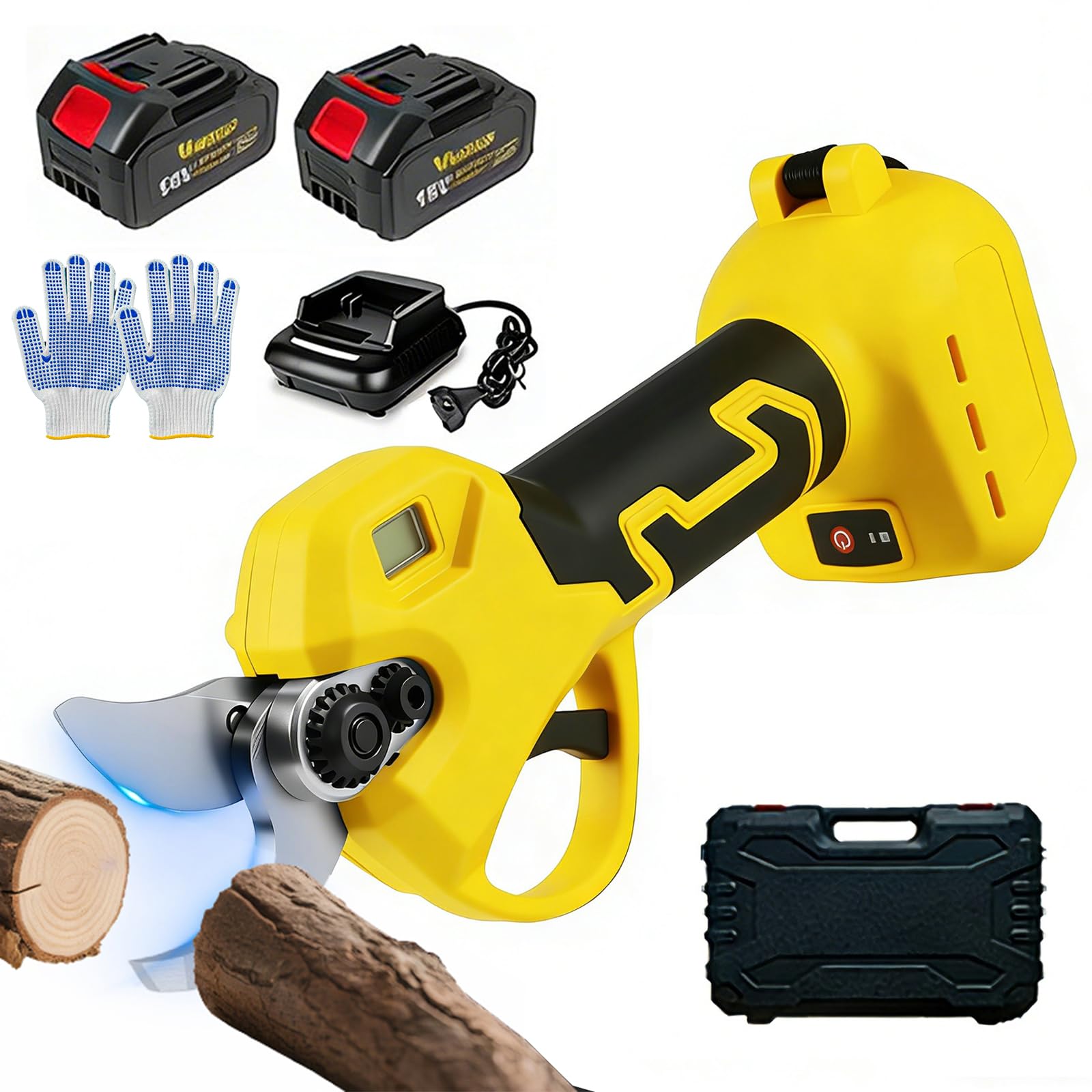 Sécateur électrique sans fil 21V avec batterie double pour coupe de jardin facile
