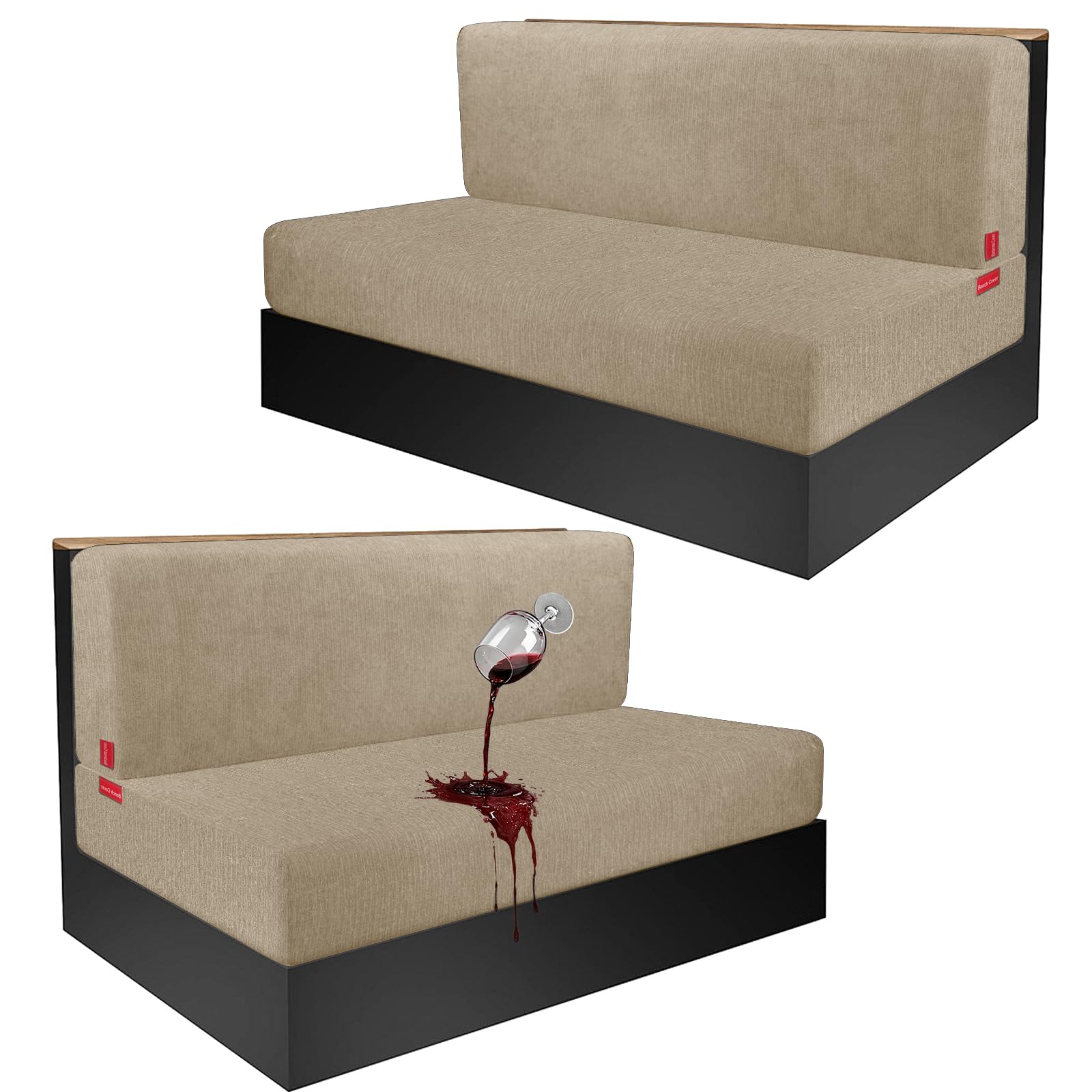Photo 1 of GlideSpirit Waterproof RV Dinette Cushion Covers - Loveseat Set