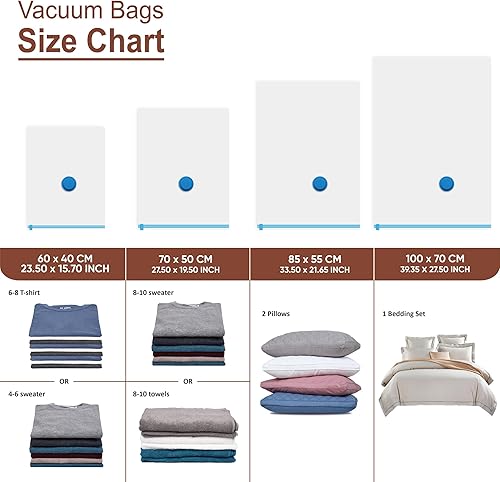 Miniatura 5 de 10 bolsas de almacenamiento al vacío con bomba eléctrica, bolsas de almacenamiento selladas al vacío (2Jumbo2L3M3S), bolsas de sellado al vacío