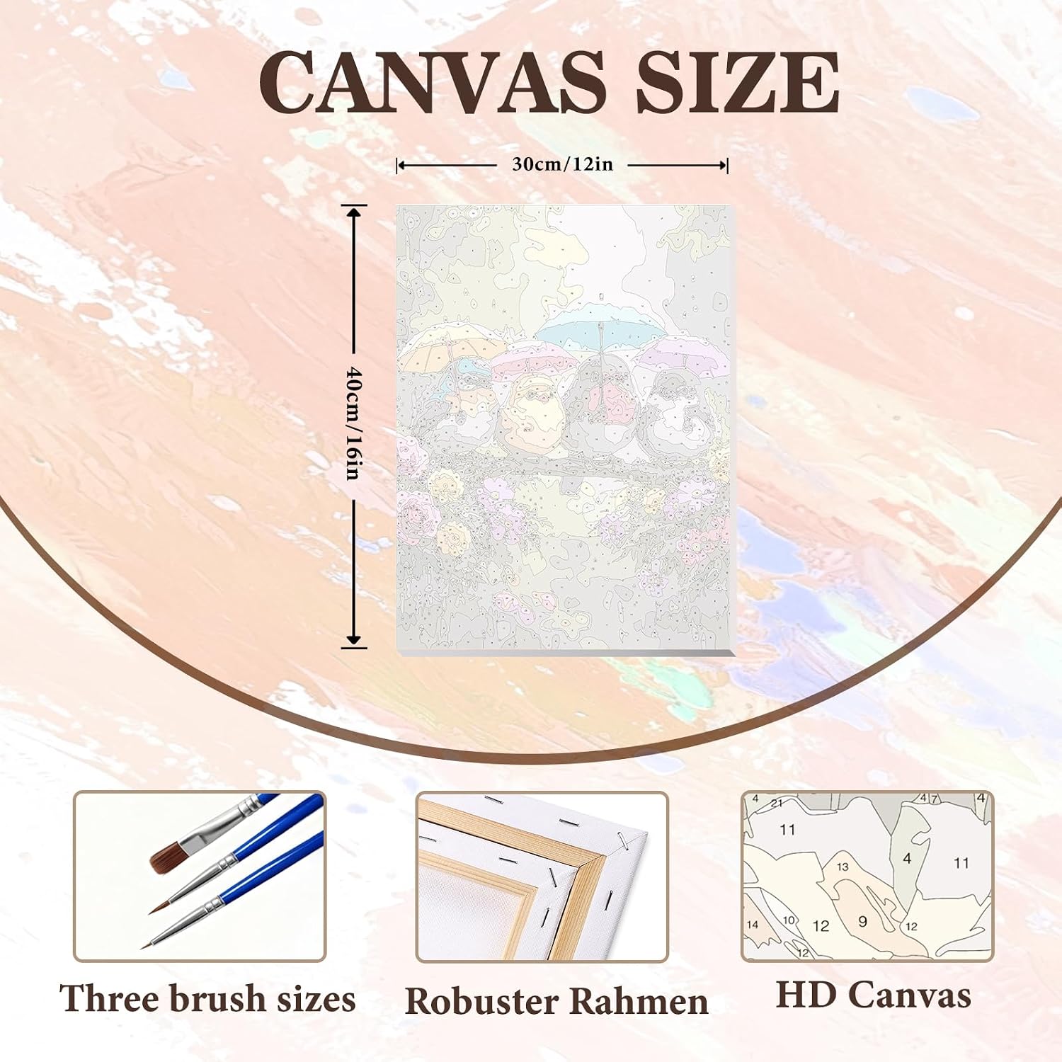 PHANTASYART Birds Paint by Number Framed with Wooden Easel 12x16inch