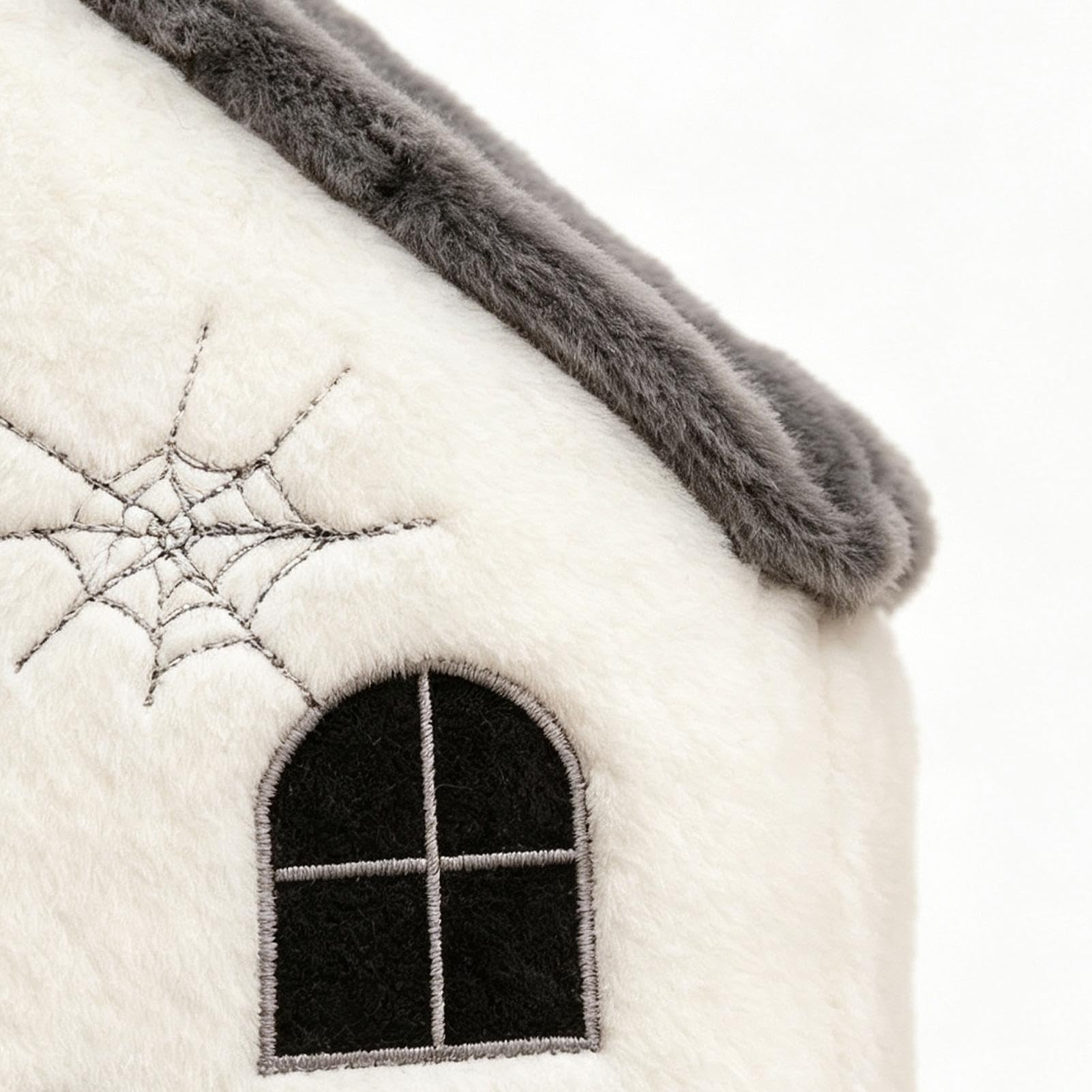Generisch Cojín de peluche de Halloween con casa embrujada en 3D
