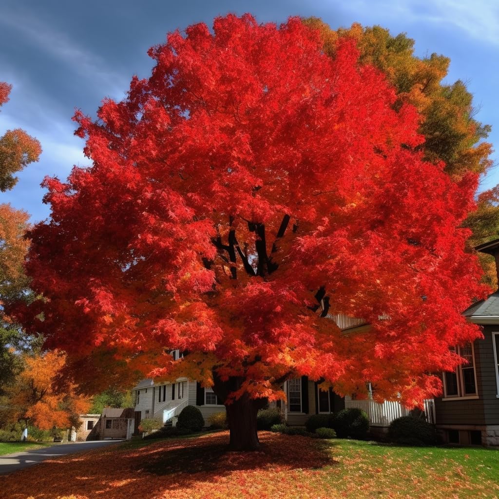 2 Red Maple Trees - 18-24'' Tall Live Plants - Fast Growing Trees - Acer rubrum (2 Pack)