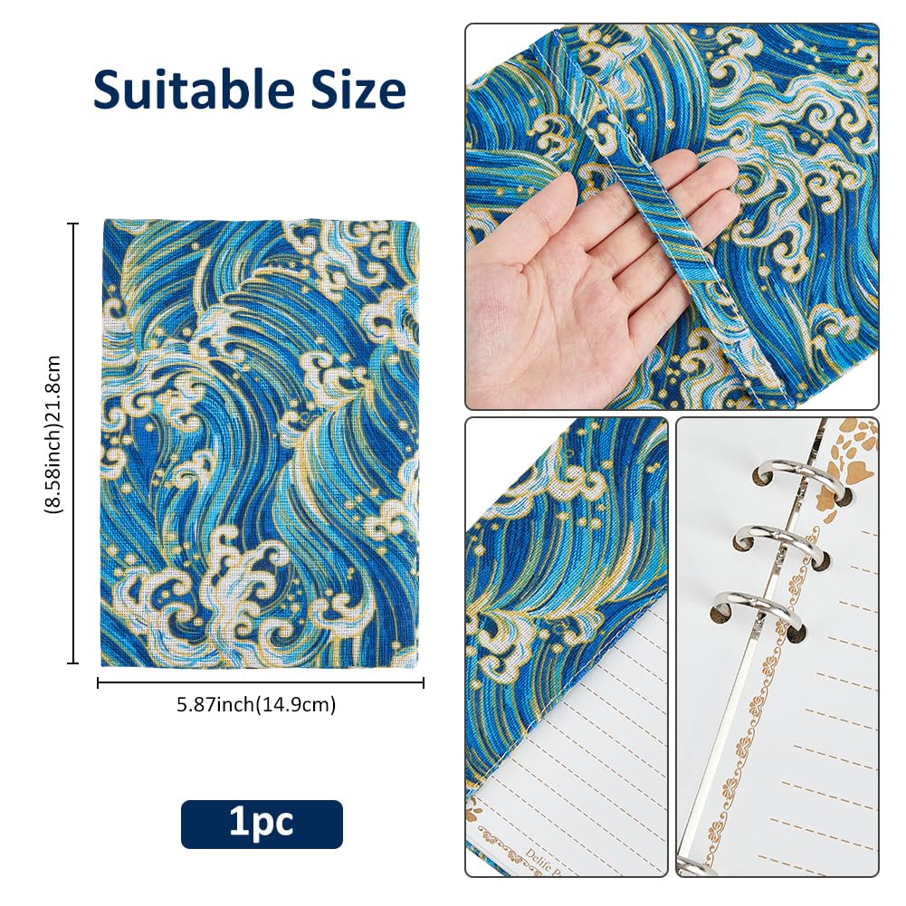 SUPERFINDINGS Couverture Livre A5 Tissu Floral - Protège Livre Réutilisable Scrapbooking