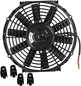 車用 ラジエーター ファン付き 冷却装置 Amazon | Prasku 汎用自動車ラジエーター冷却ファン電動