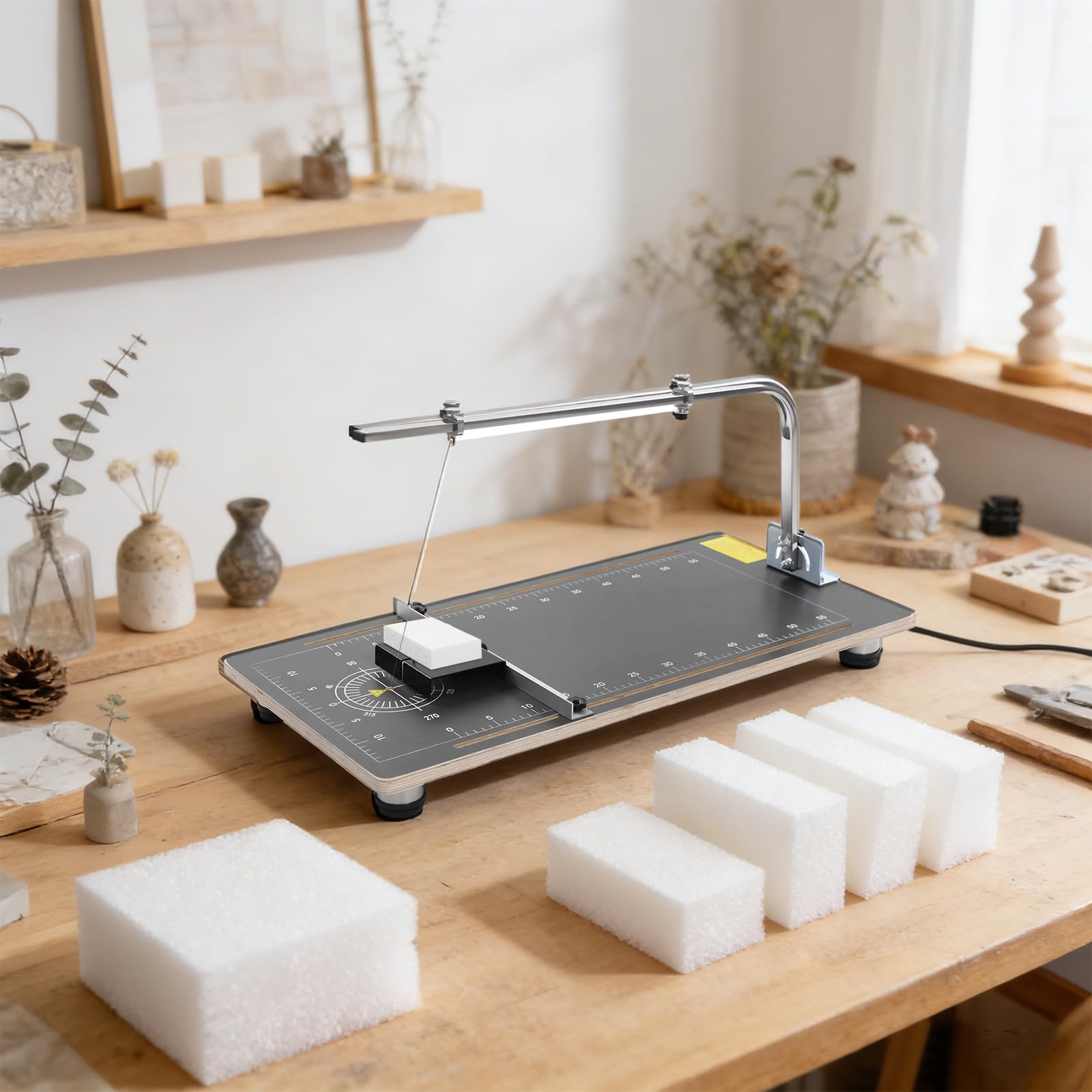 Heißer Drahtschneider 220V 38 * 78cm Styrodur Schneidegerät mit Präzisionswaage, Temperatur Einstellbare, Flexibles Schneiden, Schaumstoffschneidemaschine für Modellierung, Requisiten Produktion
