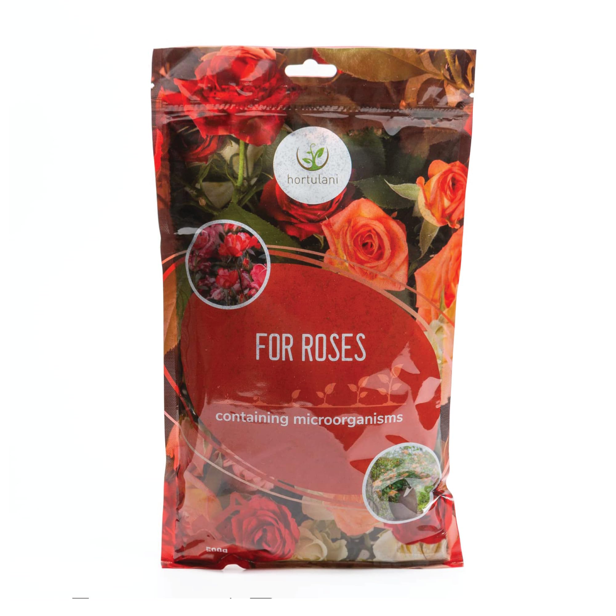 Fertilizante Microbiológico Hortulani para Rosales - con Potentes Microorganismos para Jardines en Flor - ¡Transforma tu Suelo, Cultiva el Éxito! (500 g por 5-10 rosas)
