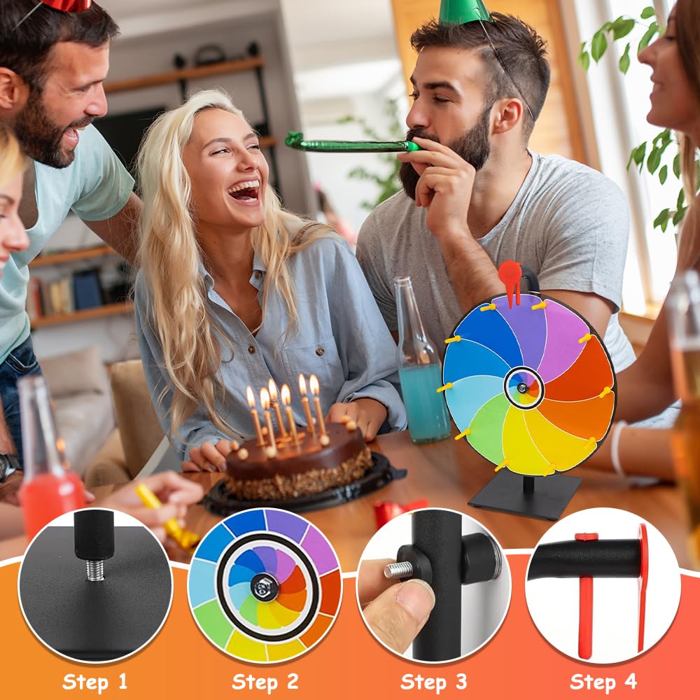 Lucky Roulette koło fortuny 30 cm zestaw z gumką i markerem 10 gniazd