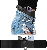 Vista 1 de Deep Concealed Carry Gun Holsters - Belly Band Pistol Holster for Men and Women, Tactical Elastic Waistband Pistols Adjustable Belly Wrap, IWB OWB